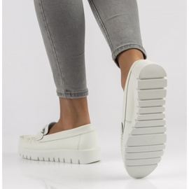 Läder loafers Filippo DP3334 / 22 Wh vit 1