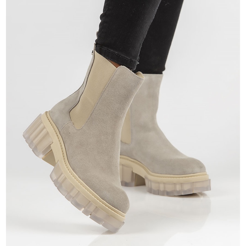 Grå Filippo 30328 stövlar i mocka 1