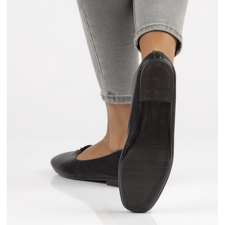 Filippo B50013-BL Svarta ballerinor 1