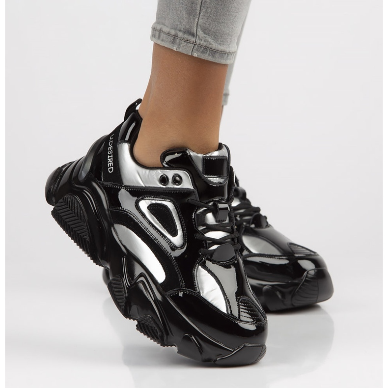 Läder Sneakers Filippo BJ1848-SP silver svart silver- 1