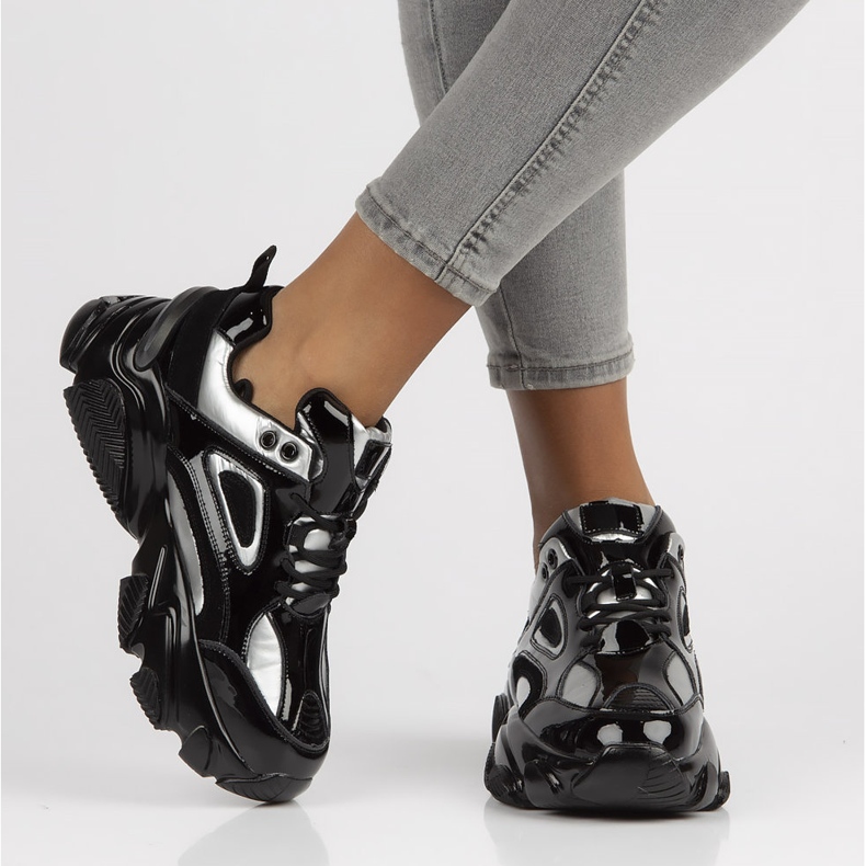 Läder Sneakers Filippo BJ1848-SP silver svart 2