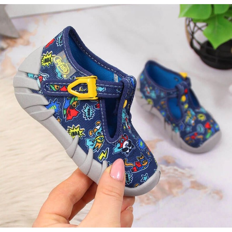 Befado Jr BEF2M marinblå tofflor 1