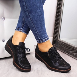 Läderskor Helios W H334 svart blank 2