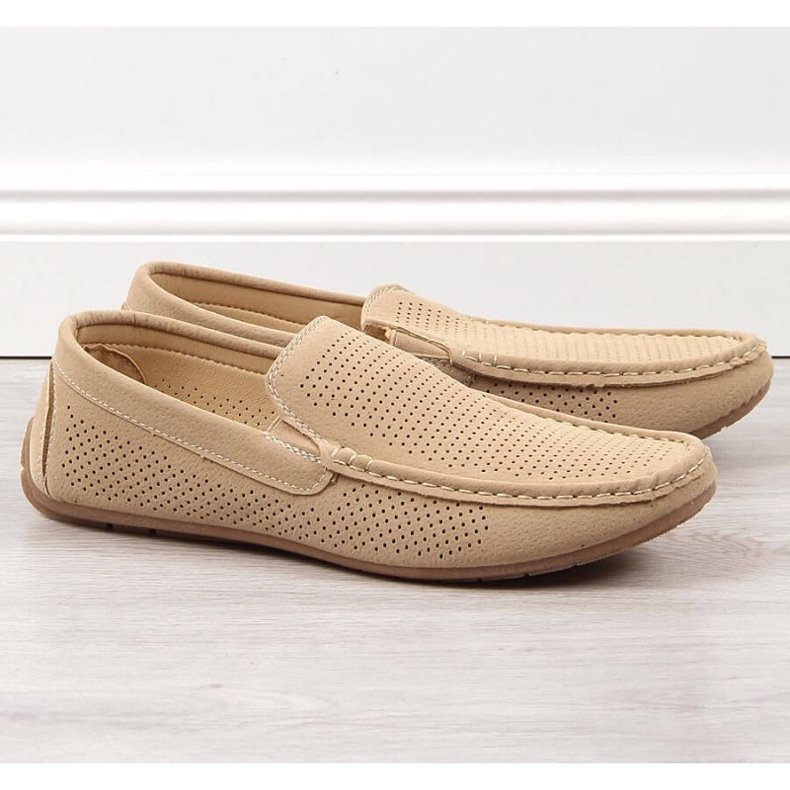 Loafers genombruten slip on News M EVE341 beige 1