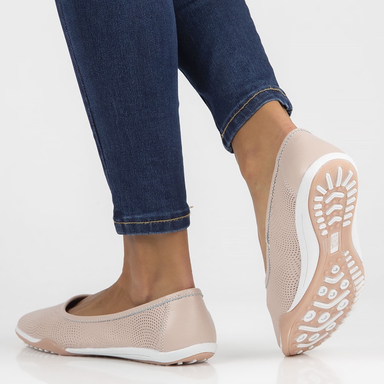 Läderballerinor Filippo DP3681 / 22 Pi rosa 2