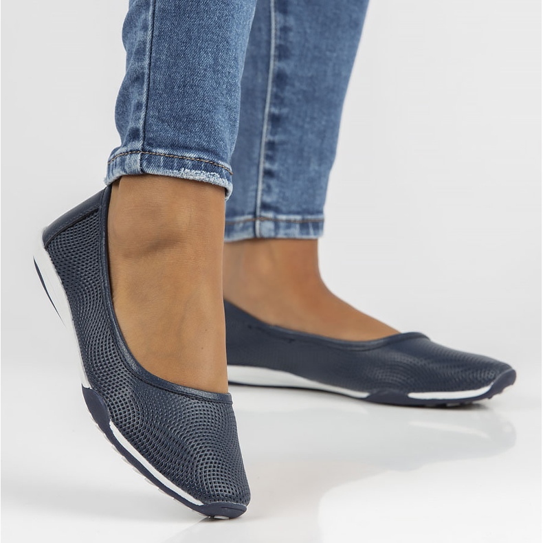 Läderballerinor Filippo DP3681 / 22 Nv marinblå 1