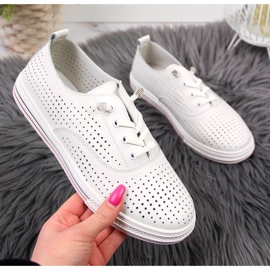 Genombrutna läderskor Vinceza W JAN85 vit 1