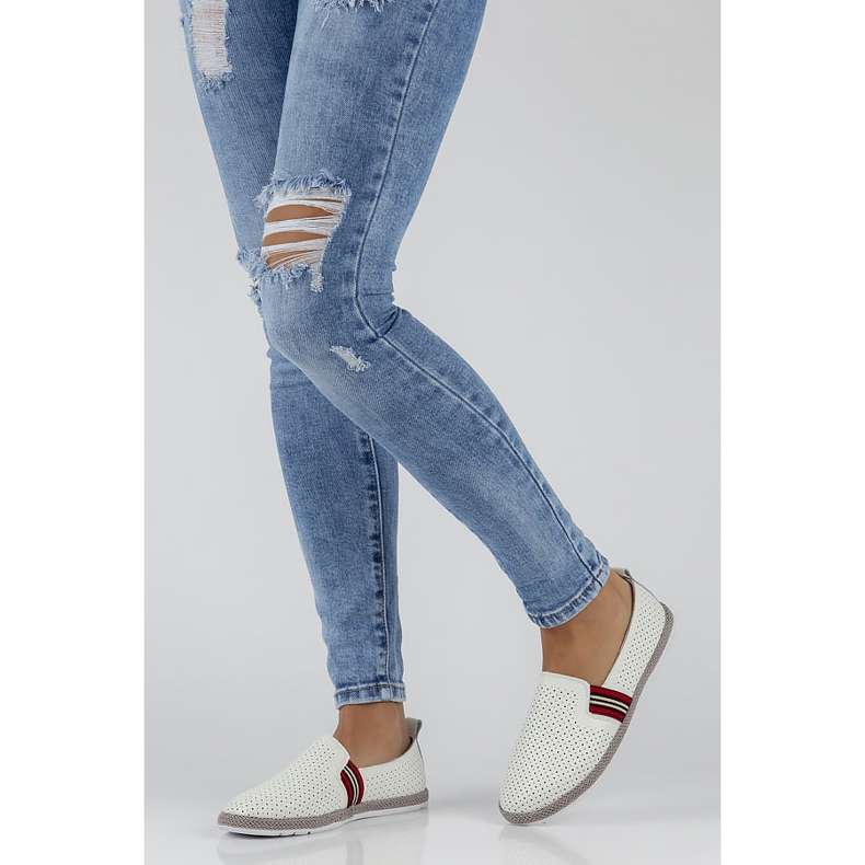 Läderskor Filippo DP2309 / 22 Wh vita 2