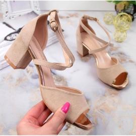 Sandaler på stolpen Potocki W WOL67B beige 1