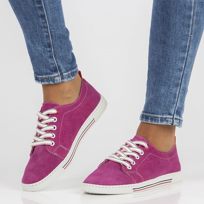Läderskor Filippo DP3507 / 22 Fh fuchsia rosa 1
