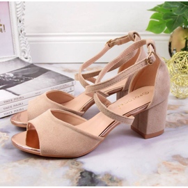 Sandaler på stolpen Potocki W WOL67B beige 2