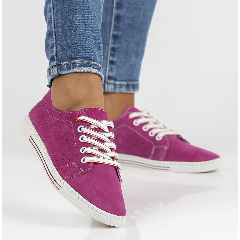 Läderskor Filippo DP3507 / 22 Fh fuchsia rosa 2