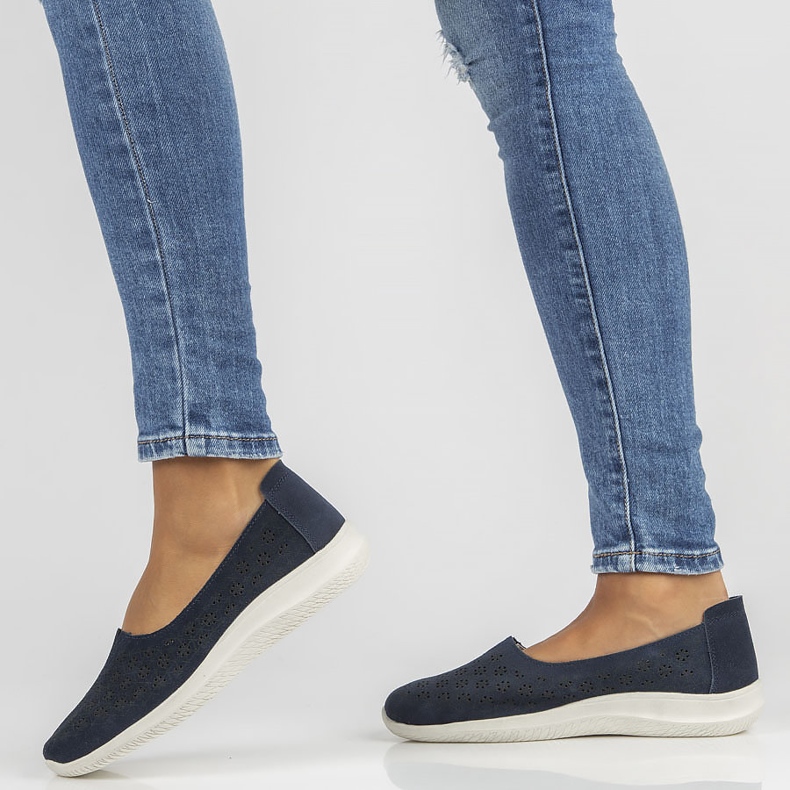 Läderskor Filippo DP3673 / 22 Nv marinblå 2