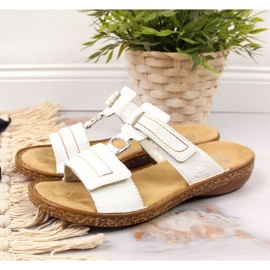 Kardborreläder Rieker W RKR511 vit 2