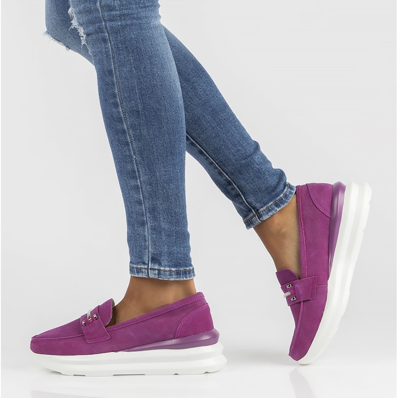 Läderskor Filippo DP3504 / 22 Fh fuchsia rosa 2