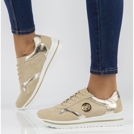 Lädersneakers Filippo DP3544 / 22 Be beige 2