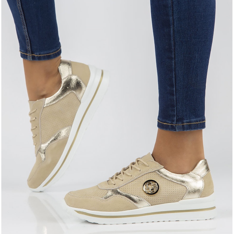 Lädersneakers Filippo DP3544 / 22 Be beige 2