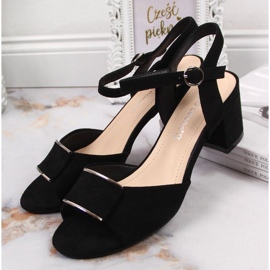 Sandaler på stolpen av Sergio Leone W SK139E svart 2