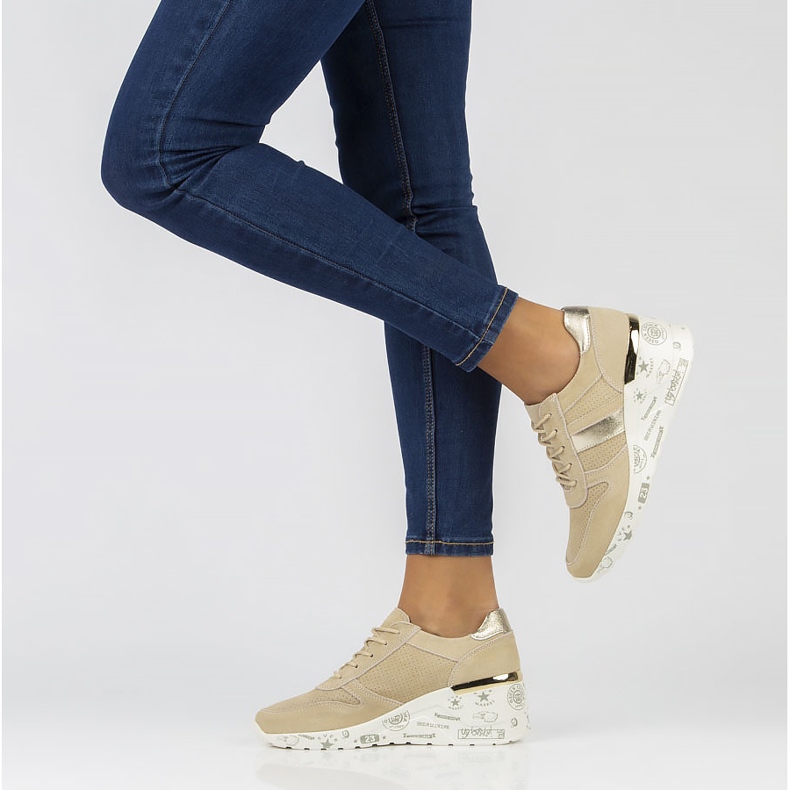 Läder Sneakers Filippo DP3550 / 22 Be beige 2