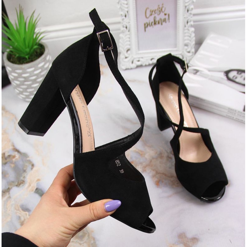 Sandaler på stolpen av Sergio Leone W SK210C svart 1