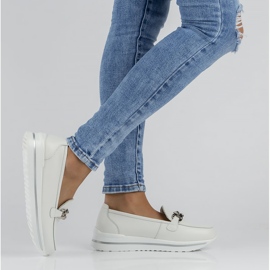 Läderskor Filippo DP3555 / 22 Wh vita 1