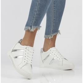 Läder Sneakers Filippo DP3549 / 22 Wh vit 2