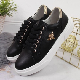 Läderskor på plattform Vinceza W JAN119A svart 2