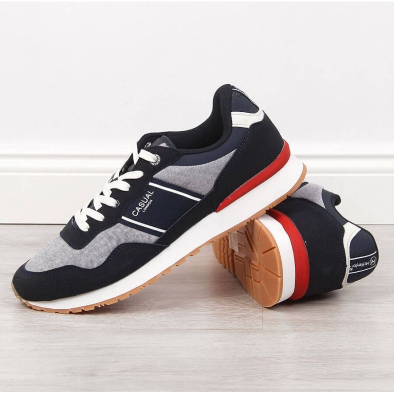 Casual Mckeylor M JAN123B maringrå sportskor marinblå 2