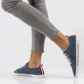 Läderskor Filippo DP3507 / 22 Nv marinblå 1