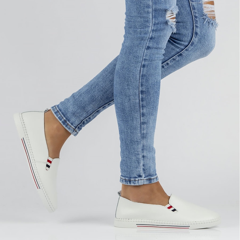 Läderskor FILIPPO DP066 / 22 Wh vita 2