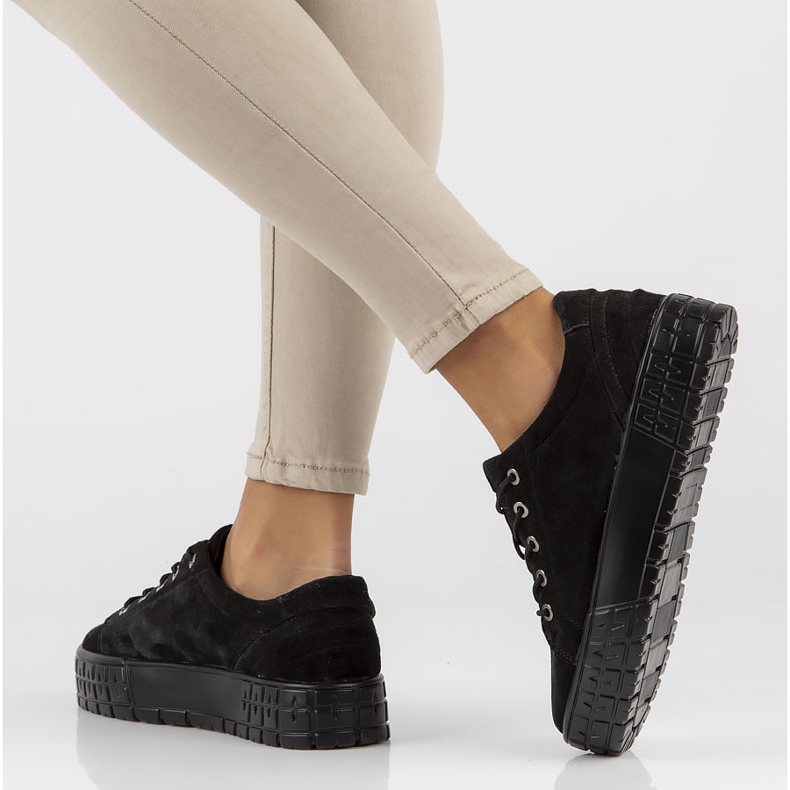 Lädersneakers FILIPPO DP3527 / 22 Bk svarta 1