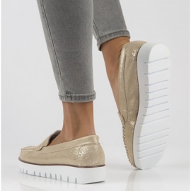 Läder loafers Filippo DP3534 / 22 Go golden gyllene 2