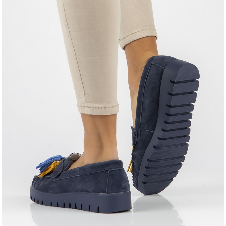 Läderskor Filippo DP3535 / 22 Nv marinblå 2