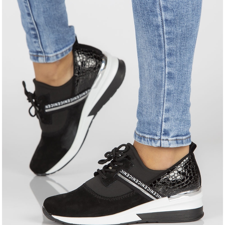 Lädersneakers Filippo DP1388 / 22 Bk svarta 1