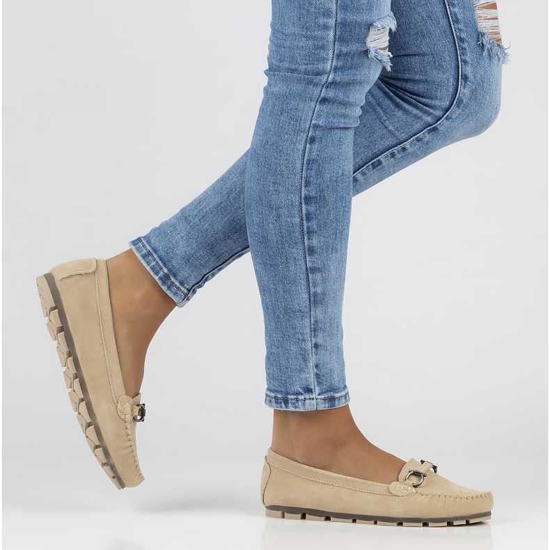 Läder loafers Filippo DP3613 / 22 Be beige 1