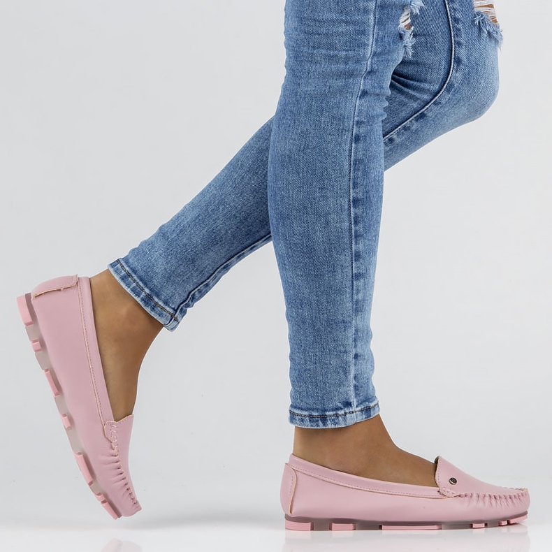 Läder loafers Filippo DP2037 / 22 Pi Li rosa 1