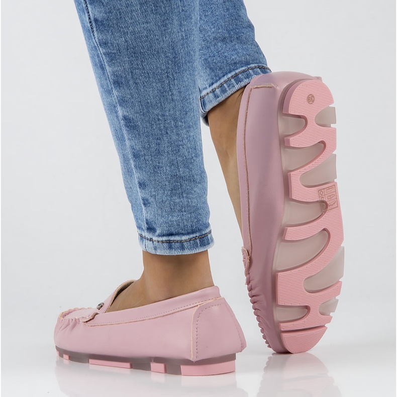 Läder loafers Filippo DP2037 / 22 Pi Li rosa 2