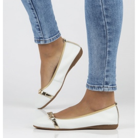 Läderballerinor Filippo DP3709 / 22 Wh vit 1