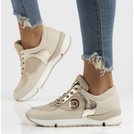 Lädersneakers Filippo 141 beige 1