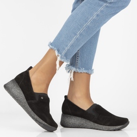 Läder Sneakers Filippo DP1500 / 22 Bk svart 1