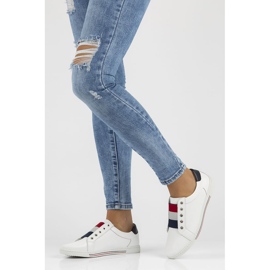 Läderskor Filippo DP2155 / 22 Wh vita 1