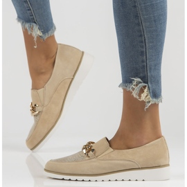 Läderskor Filippo DP3696 / 22 Beige 1