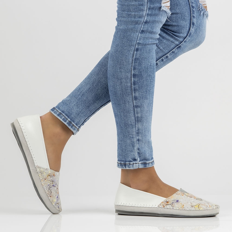 Läderskor Filippo DP031 / 22 Wh Yl vit gul 1