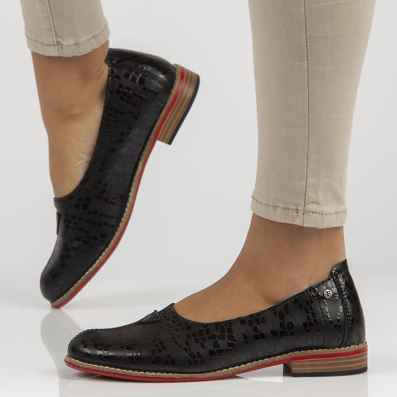 Läderskor Filippo DP3545 / 22 Bk svarta 1