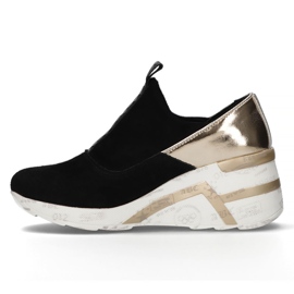 Läder Sneakers Filippo DP3652 / 22 Bk svart gyllene 1