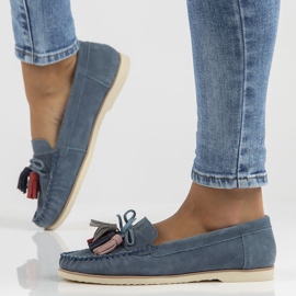 Läder loafers Filippo DP3512 / 22 Nv marinblå 1