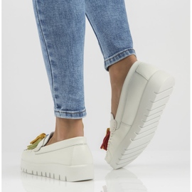 Läderskor Filippo DP3535 / 22 Wh vita 1