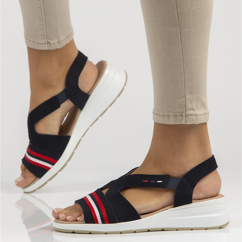 Lädersandaler Filippo DS3500 / 22 Nv marinblå 1