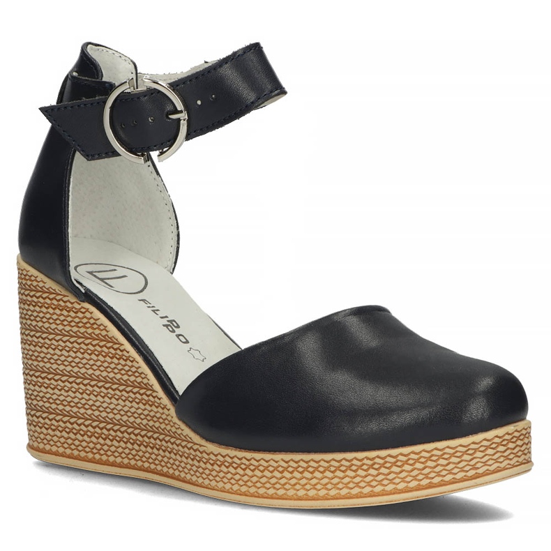 Lädersandaler Filippo DP3519 / 22 Nv marinblå 1