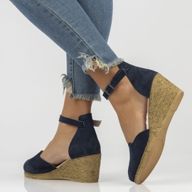 Lädersandaler Filippo DS1394 / 22 Nv marinblå 1